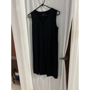 J Jill Black Knit Stretch Tank Shift Dress Sz S Capsule Resort Travel